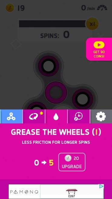 Fidget spinner, l'antistress su smartphone