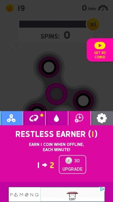 Fidget spinner, l'antistress su smartphone