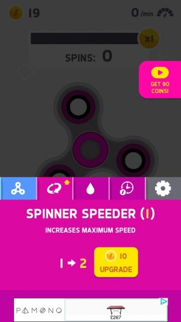 Fidget spinner, l'antistress su smartphone