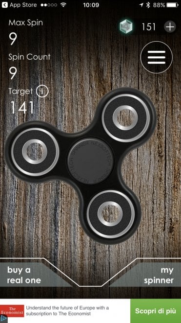 Fidget spinner, l'antistress su smartphone