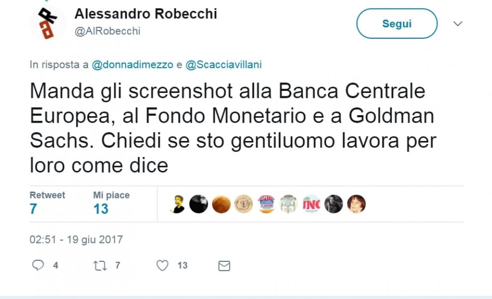 Scacciavillani, insulti e sessismo senza freni su Twitter