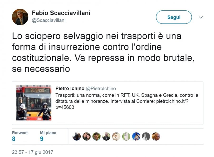 Scacciavillani, insulti e sessismo senza freni su Twitter
