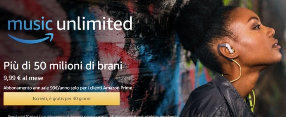 Amazon come Spotify: arriva Music Unlimited