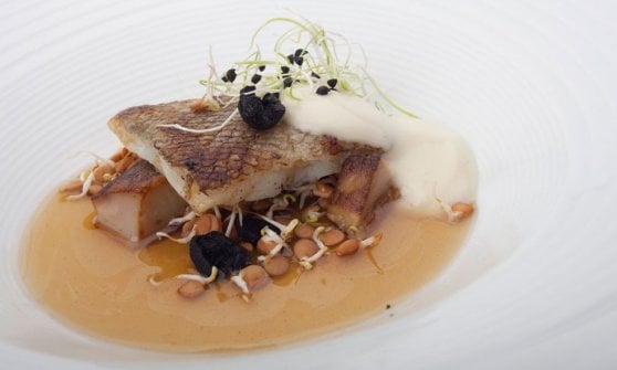 Un piatto di baccal&agrave; alristorante Casa Marcial