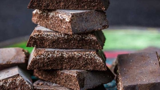 Barrette spezzate di cioccolato di Modica