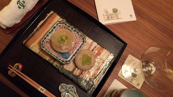 Inizio della cena al Kanamean Nishitomiya