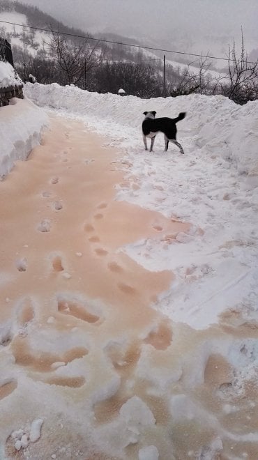 In Toscana la neve è rosa: lo spettacolo sugli Appennini 