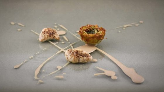&nbsp;Carciofo dalla romana alla giudia, animelle e nocciole&nbsp;