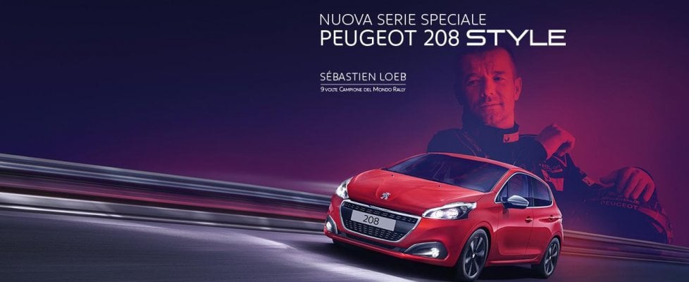Nuova serie 208 Style, che offerta da 99 euro al mese