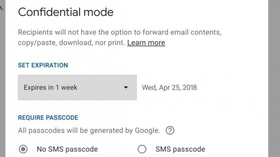 Gmail, rischio phishing con la funzionalità "confidenziale"