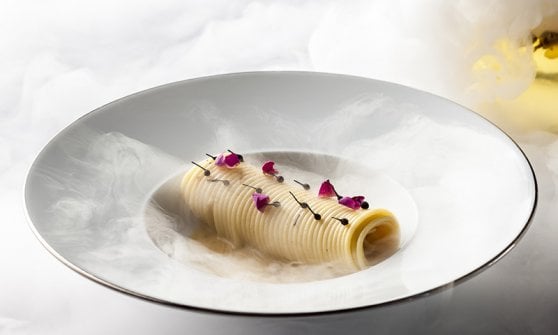La cacio e pepe della Terrazza dell'Eden