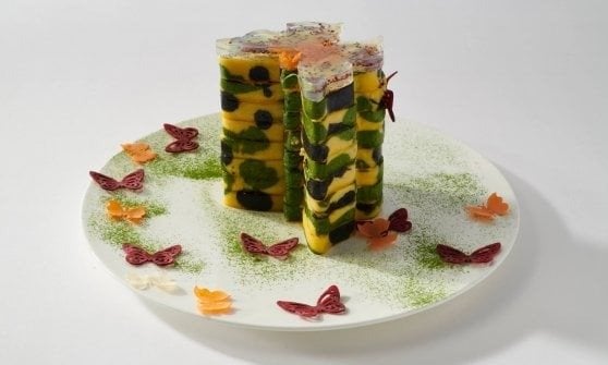&nbsp;Uno dei piatti di Martino Ruggieri per la finale del Bocuse d'Or 2019