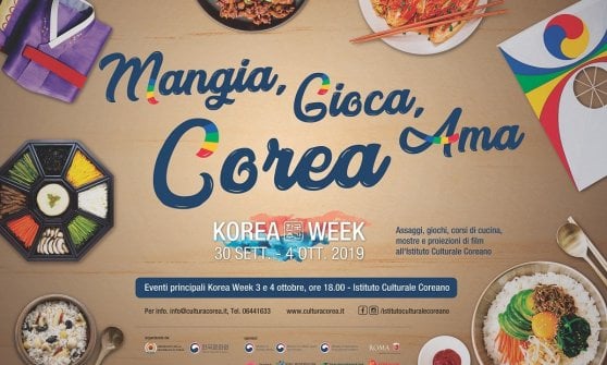 Il manifesto del'edizione 2019 della Korea Week a Roma