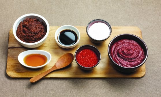 Alcune salse fermentate tipiche della cucina coreana