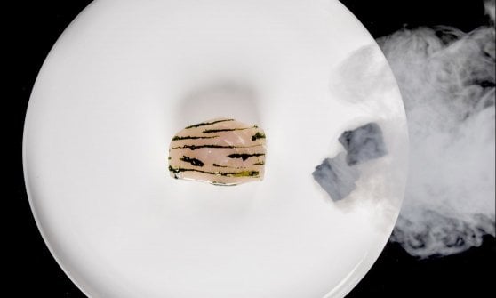 Pesce spada e plancton con infuso di calamaro, miso, peperoncino - Gianfranco Pascucci per 'nnumari (ph. Lido Vannucchi)&nbsp;