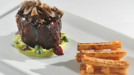 Uno dei piatti di Andrea Fenoglio al Sissi, Merano