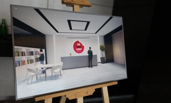 Il rendering della Food Genius Academy di Shangai
