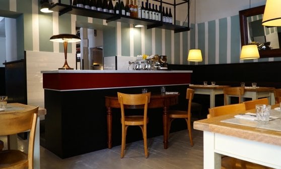 Una delle sale dell'Osteria La Quercia