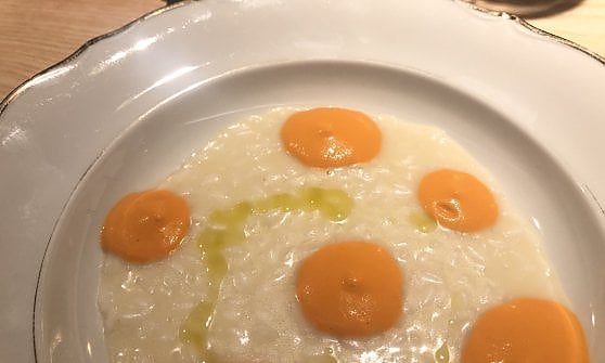 Carnaroli riserva San Massimo, agro, colatura di alici e peperoni arrosto