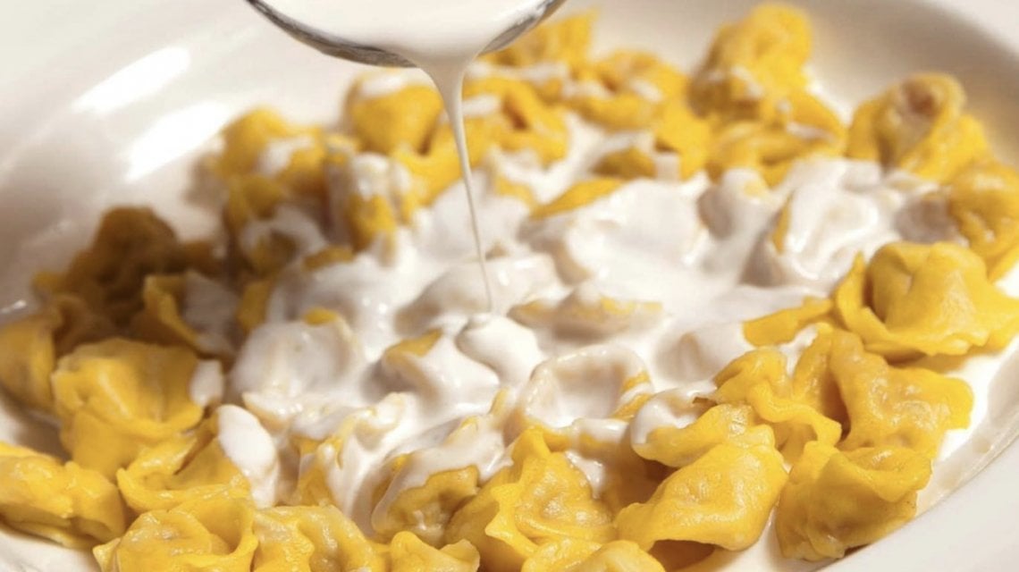 I tortellini alla panna dell'Antica Osteria del Mirasole&nbsp;