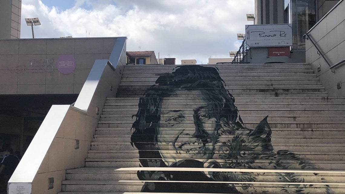 Le scale Anna Magnani del Mercato Trionfale (foto Giulia Mancini)