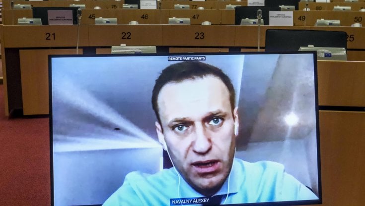 Navalnyj in videocollegamento con il Parlamento Ue