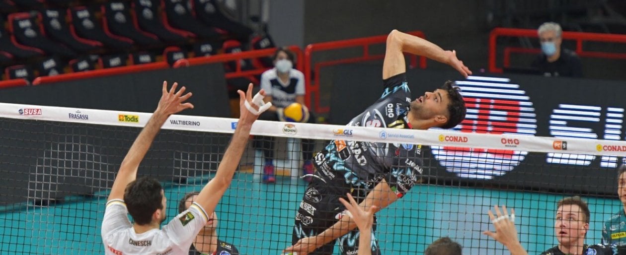 Una fase di Perugia-Verona (foto sito Perugia volley)