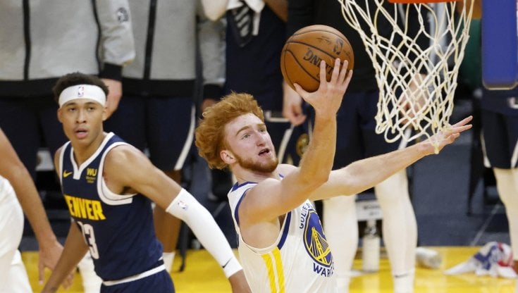 Nico Mannion con la maglia di Golden State