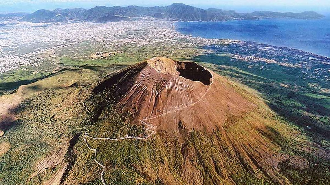 Il Vesuvio dall'alto