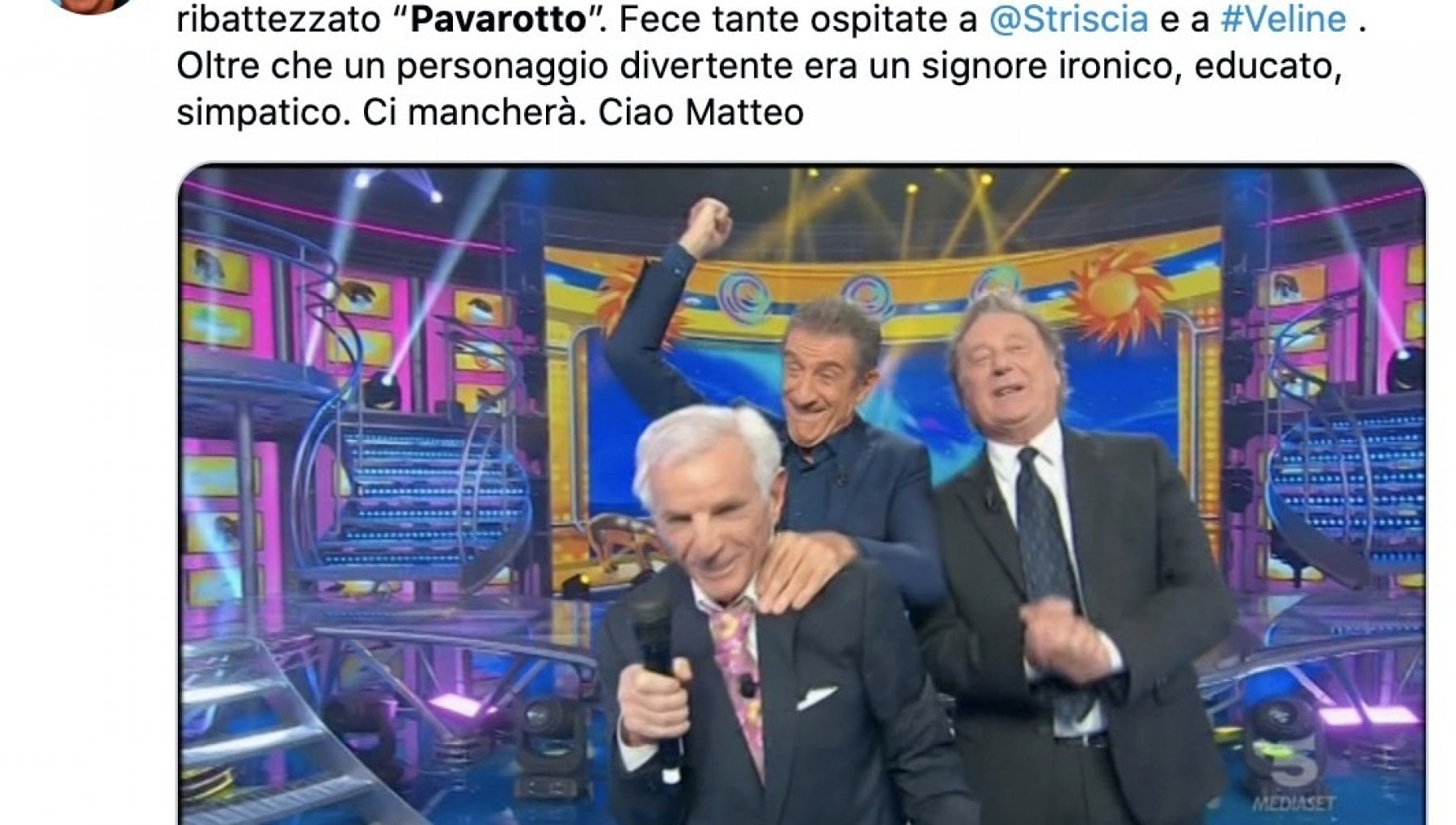 Chi è Morto Di Striscia La Notizia
