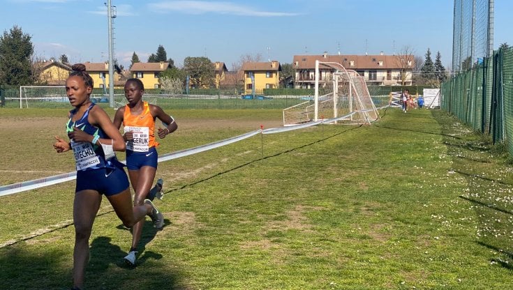 Una fase della gara femminile