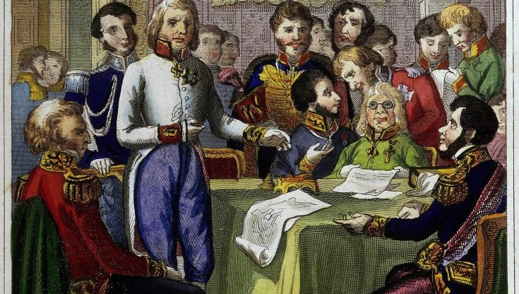 Il congresso di Vienna in una stampa d'epoca conservata al Museo del Risorgimento di Brescia