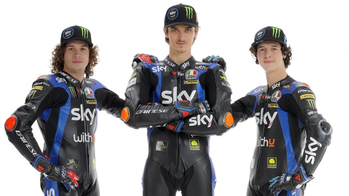 Bezzecchi e Vietti con Luca Marini