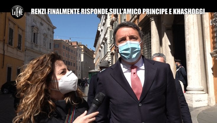 Roberta Rei de Le Iene e Matteo Renzi, leader di Italia viva