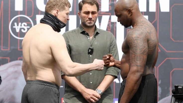 Povetkin e Whyte alle operazioni di peso (foto Wbc)