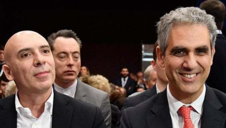 L'ad Rai Fabrizio Salini e il presidente Marcello Foa