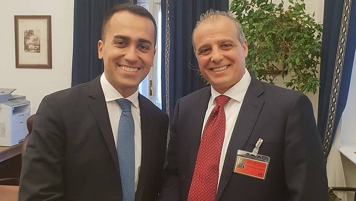 Luigi di Maio (a sinistra) con Mimmo Parisi