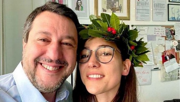 Matteo Salvini e Francesca Verdini