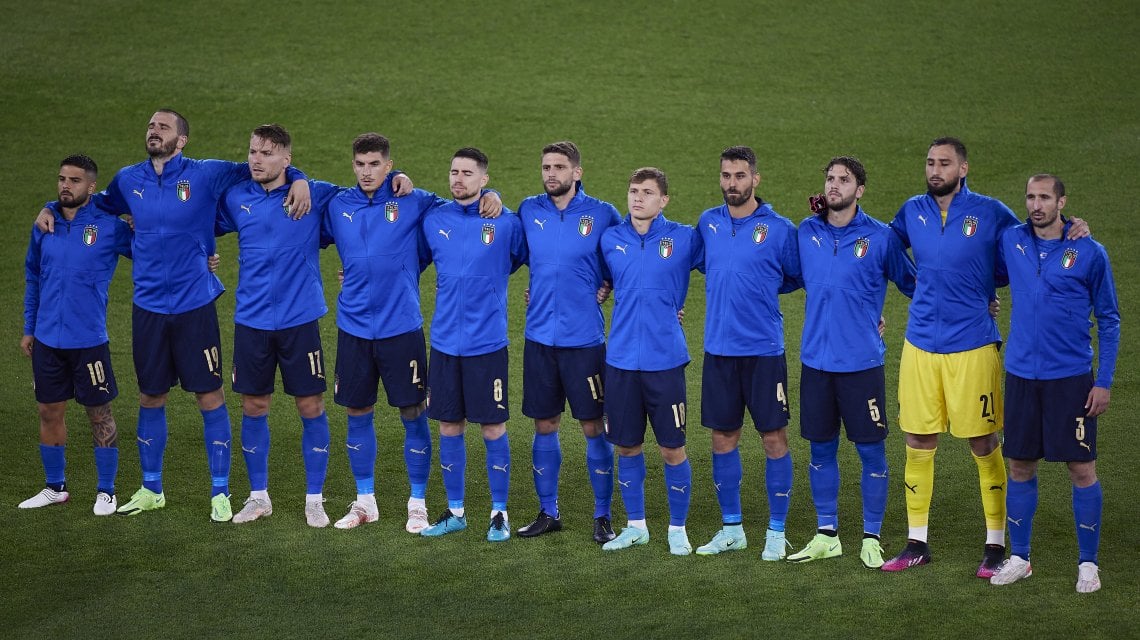 L'Italia schierata da Mancini contro la Svizzera, lo scorso 16 giugno