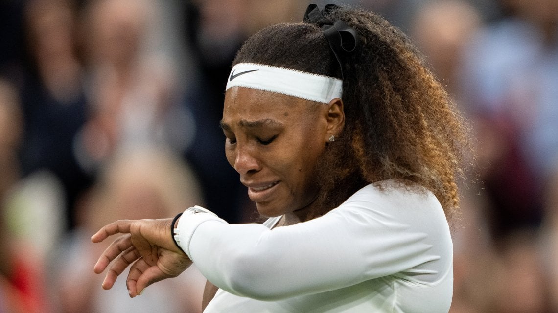 Serena Williams in lacrime