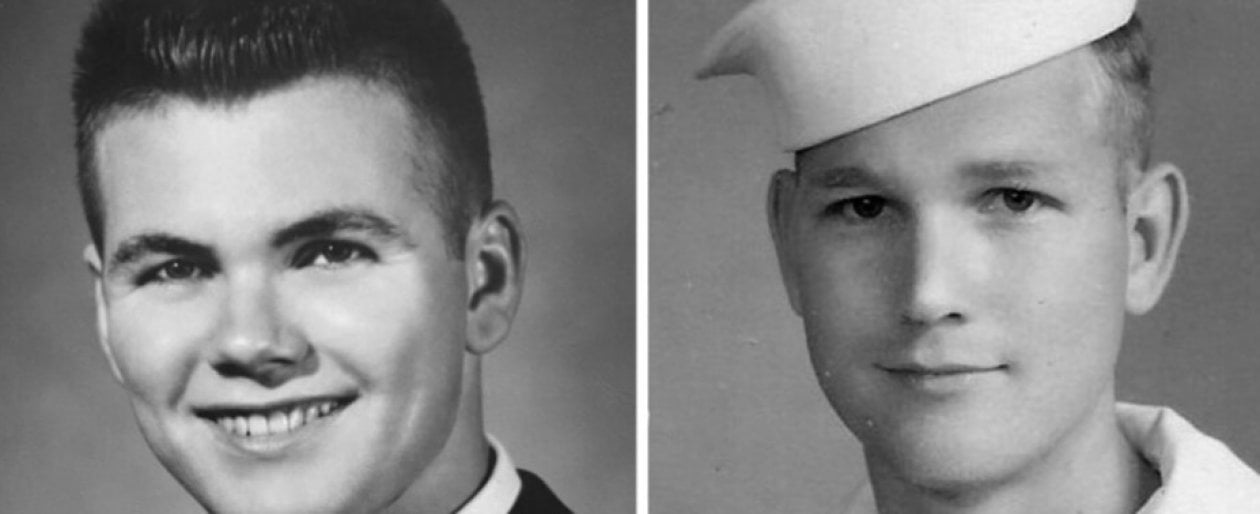 Un ritratto di Phil nel 1958 e Ken con la divisa della Marina Usa nel 1953