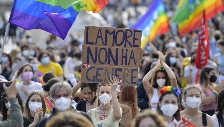 Roma, in piazza per il ddl Zan 