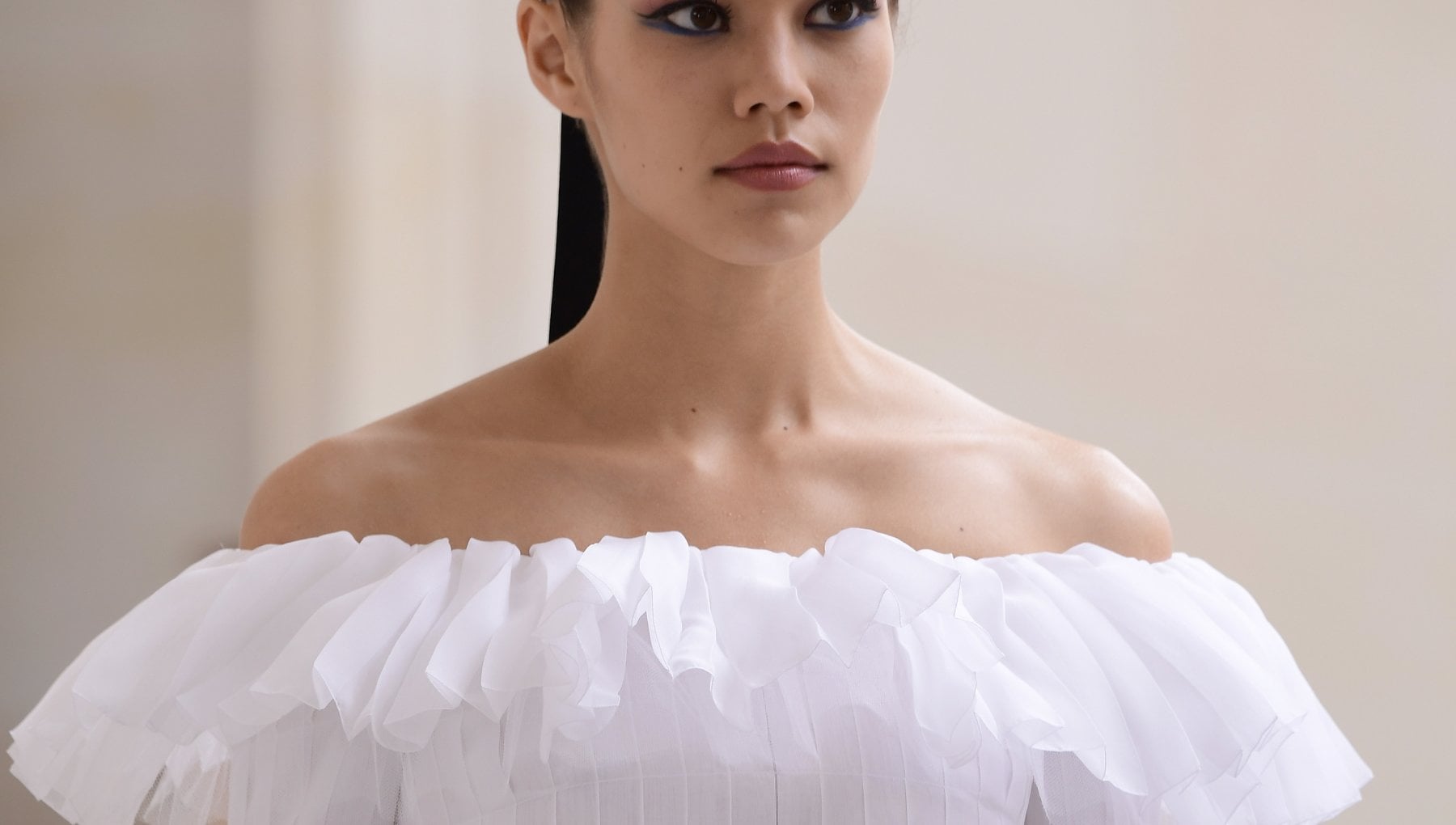 Blusa in check di cotone seta con spalle scoperte - ATTIC AND BARN - Etienne