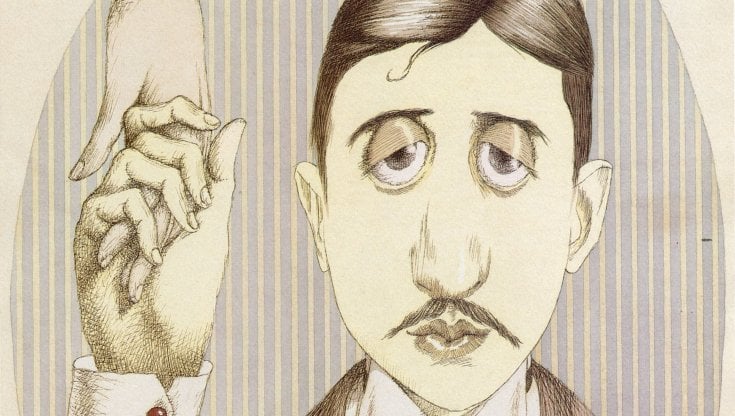 Marcel Proust ritratto da Tullio Pericoli (part.)