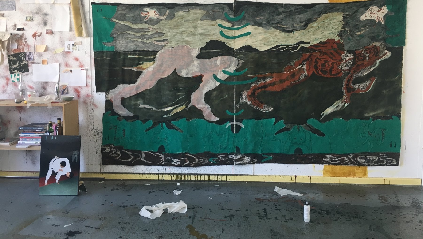 Jeanne Gaigher's studio in Woodstock, Cape Town, 2021. Courtesy the artist and Osart Gallery