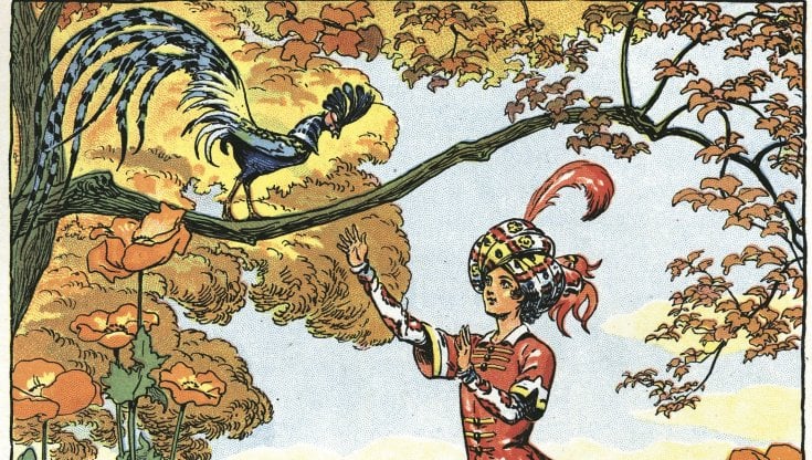 Raymond de La Neziere (1865-1953), illustrazione per la storia delle due sorelle gelose della sorella pi&ugrave; piccola nelle Mille e una notte