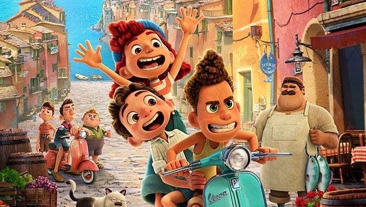 Un frame del film della Pixar "Luca"