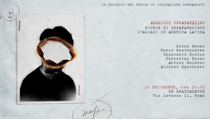 Nasce l'archivio dei desaparecidos italiani delle dittature sudamericane