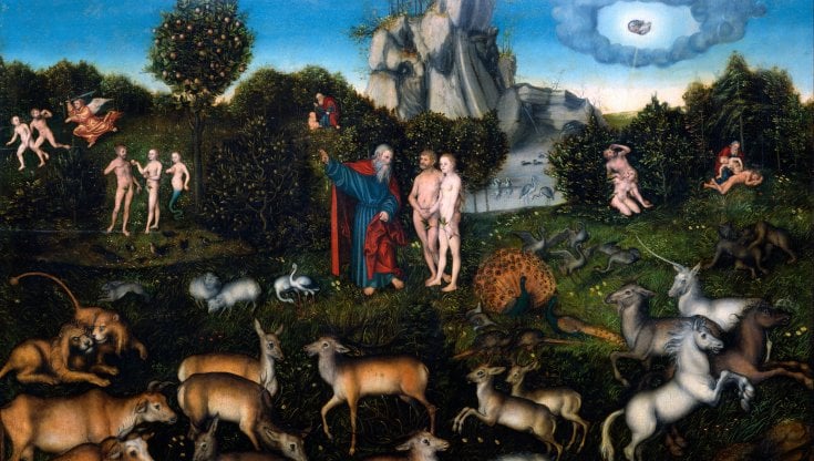 Il giardino dell&rsquo;Eden (1530) di Lucas Cranach il Vecchio 