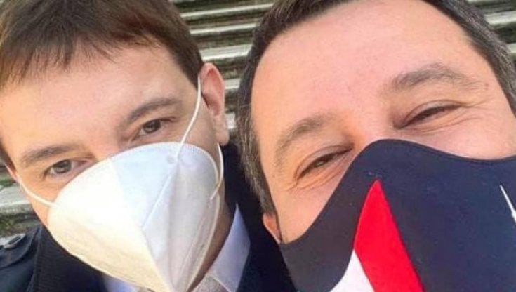 Luca Morisi con Matteo Salvini